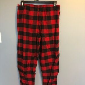 Roots Black and Red Plaid Pants